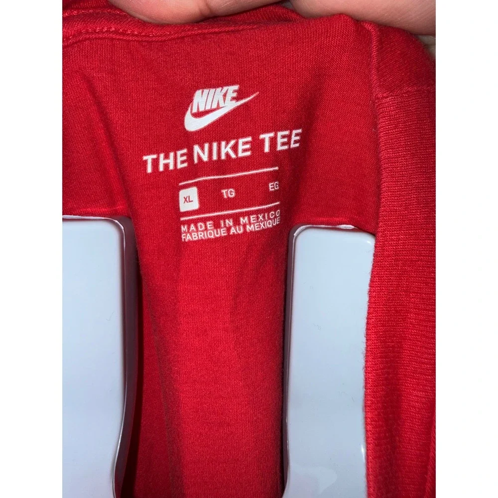 Nike Boys Red Just Do It Graphic T-Shirt XL Short Sleeve Neon Logo Tee